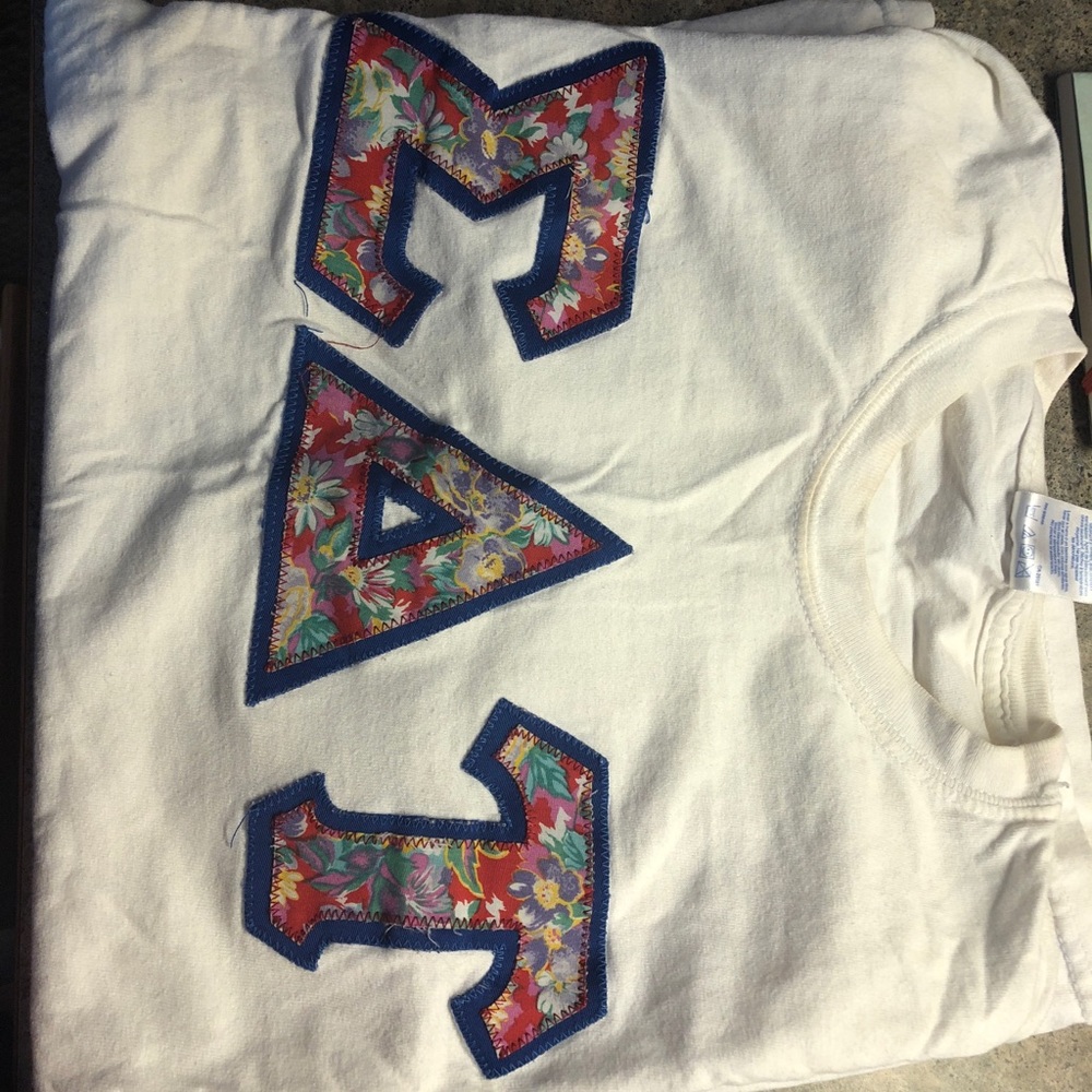 Sigma Delta Tau white Letter T-shirt